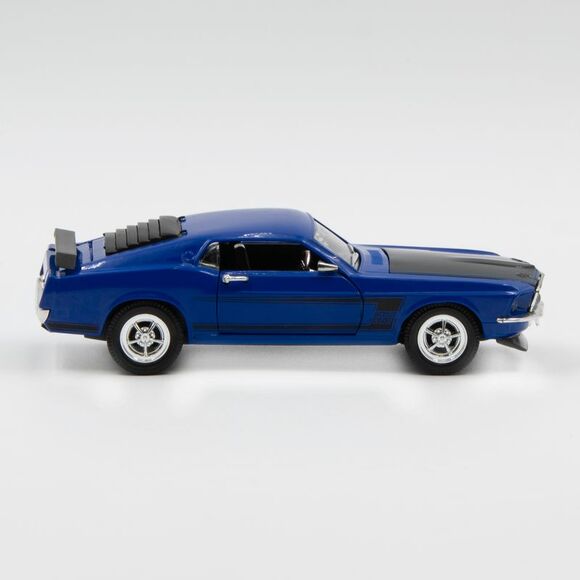 ARKO 1:32 Diecast 1969 Ford Mustang Boss 302 Fastback Hardtop in Blue and Black - Picture 4 of 9